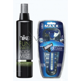 Nike Fun Water Body Mist Outrageous Perfumed Body Spray for Men 200 ml + razor for men gift set