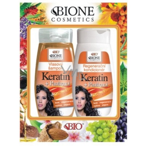 Bione Cosmetics Keratin & Panthenol hair shampoo 260 ml + conditioner 260 ml, cosmetic set