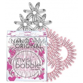 Invisibobble Original + Nano Bee Mine original hair bands Rose Muse and nano Crystal Clear 6 pieces