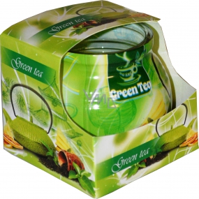 Admit Green Tea - Green tea decorative aromatic candle in glass 80 g
