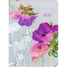 Albi Diary 2020 weekly Watercolor flowers 17 x 12.5 x 1.2 cm
