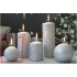 Lima Ice candle silver ball 80 mm 1 piece