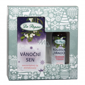 Dr. Popov Christmas dream aromatised fruit-herbal tea 30 g + Magical Christmas air freshener 50 ml, Christmas gift set