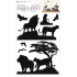 Wall sticker black lions 24 x 42 cm