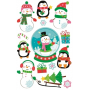 Christmas stickers and coloring book Snowman 14 x 23 cm