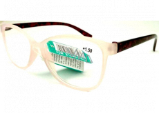 Berkeley Reading glasses +1.5 plastic white transparent matt, burgundy sides 1 piece MC2191