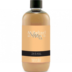 Millefiori Milano Natural Lime & Vetiver - Lime and vetiver Diffuser refill for incense stalks 500 ml
