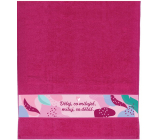Albi Towel Do what you love pink 90 x 50 cm