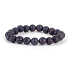 Lava black bracelet elastic natural stone, bead 8 mm / 16-17 cm, born of the four elements