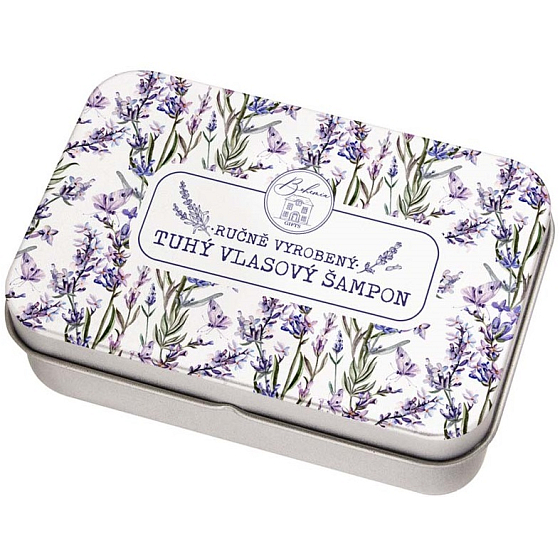 Bohemia Gifts Lavender solid shampoo for all hair types in tin packaging 80 g