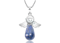 Lapis Lazuli Angel pendant natural stone 4,2 x 3 cm, stone of harmony