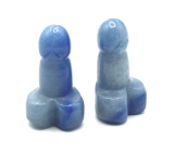 Avanturine blue Penis for luck, natural stone for building approx. 3 cm, lucky stone