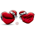 Charm Sterling Silver 925 Red Christmas Heart, Bead for Christmas Bracelet
