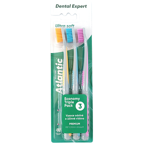Atlantic Dental Expert Ultra Soft Ultra Soft Toothbrush 3 pieces