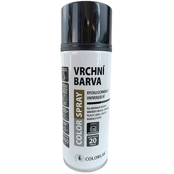 Colorlak Color spray RAL9005 top coat black gloss spray 400 ml