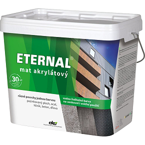 Eternal mat acrylic universal paint for wood metal concrete, 04 dark grey, 10 kg Eternal mat acrylic universal paint for wood metal concrete, 04 dark grey, 10 kg