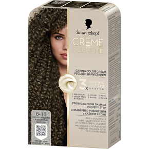Schwarzkopf Creme Supreme Hair Color 6-16 Cool Ash Dark Blonde 60 ml