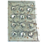 Silver bells in a box of 2 cm, 12 pieces