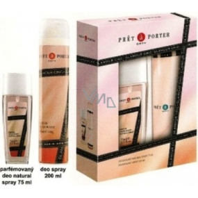 Pret and Porter Glamor Chic perfumed deodorant glass for women 75 ml + deodorant spray 200 ml, cosmetic set