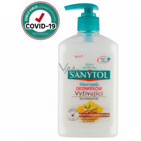 Sanytol Nourishing Almond Milk & Motherwort Disinfectant Soap, 250 ml with dispenser