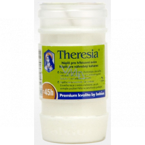 Bolsius Theresia cemetery candle patron white 45 hours 145 g