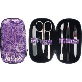 Dup Leather manicure 6 pieces Purple pattern 4-4409 / 5381