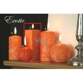 Lima Marble Exotic scented candle orange prism 45 x 120 mm 1 piece
