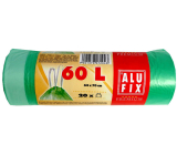 Alufix Trash bags retractable green, 15 µ, 60 liters, 64 x 71 cm, 20 pieces HDPE