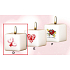 Lima Valentine's Candle 2 Hearts Candle with Print White Cube 45 x 45 mm 1 Piece