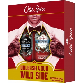 Old Spice Wolfthorn shower gel for men 250 ml + deodorant spray 125 ml, cosmetic set