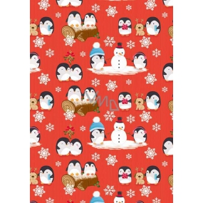 Ditipo Gift wrapping paper 70 x 200 cm Christmas red Birds 2013912