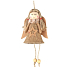 Jute angel with a star for hanging 13 cm No.1