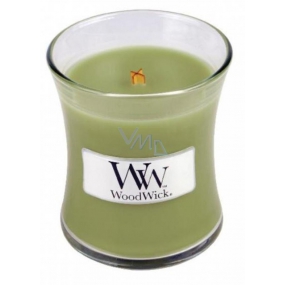 WoodWick Applewood - Apple wood scented candle with wooden wick and glass lid small 85 g