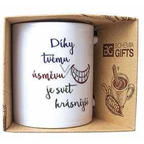 Bohemia Gifts Ceramic mug with print Thanks to your smile, the world is more beautiful 350 ml