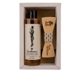 Bohemia Gifts & Cosmetics Gentleman Beer Yeast & Hops shower gel 250 ml + wooden butterfly cosmetic set for men