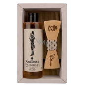 Bohemia Gifts Gentleman Beer yeast and hops shower gel 250 ml + wooden butterfly cosmetic set for men