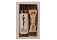 Bohemia Gifts Gentleman Beer yeast and hops shower gel 250 ml + wooden butterfly cosmetic set for men