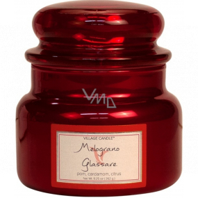 Village Candle Refreshing pomegranate - Melograno Glassare scented candle in glass 2 wicks 262 g