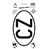 Regulatory Car Sticker Sheet CZ 12.5 x 23 cm