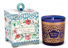 Michel Design Works Flowers with wild berries handmade scented candle in glass 184 g
