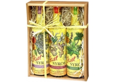 Kitl Syrob Bio Elderflower syrup 500 ml + Ginger syrup 500 ml + Mint syrup for homemade lemonade 500 ml, gift box