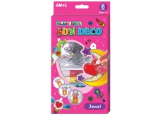 Amos Unicorn Glass Paint Set of 6 colors x 10.5 ml + 6 slides