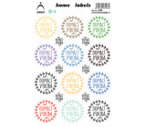 Arch Home Labels stickers Homemade colorful 12 x 18 cm