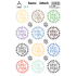 Arch Home Labels stickers Homemade colorful 12 x 18 cm