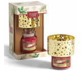Yankee Candle Unwrap The Magic - Expand the magic scented candle Classic small glass 104 g + metal shade 1 piece, Christmas gift set