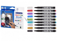 Centropen Decorpen Metallic markers for metal, glass, plastic, ceramics, stone 8 + 1 pieces