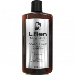 Lilien Men-Art Beard & Hair & Body Shampoo White shampoo for beard, hair and body with Aloe Vera and Panthenol 250 ml