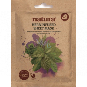 Beauty Pro Natura Textile face mask against skin imperfections with herbal extract 22 ml