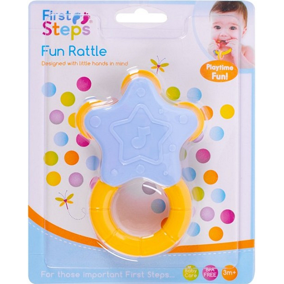 First Steps Rattle star blue 1 piece