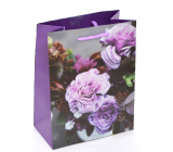 Nekupto Gift paper bag 23 x 18 x 10 cm Purple flowers 2014 40 KFM